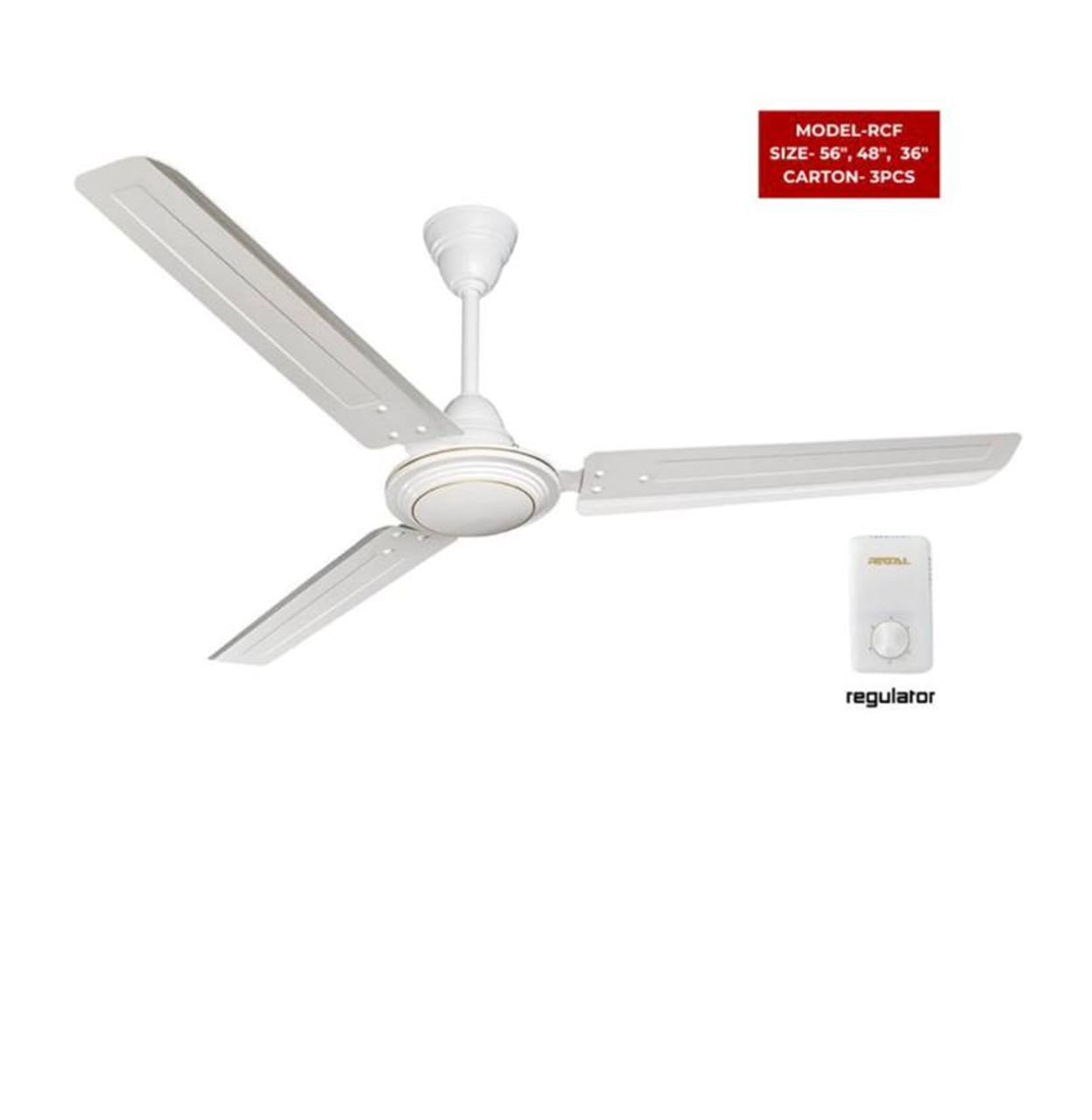 VENTILATEUR REGAL 56" PLAFONNIER BLANC RCF56
